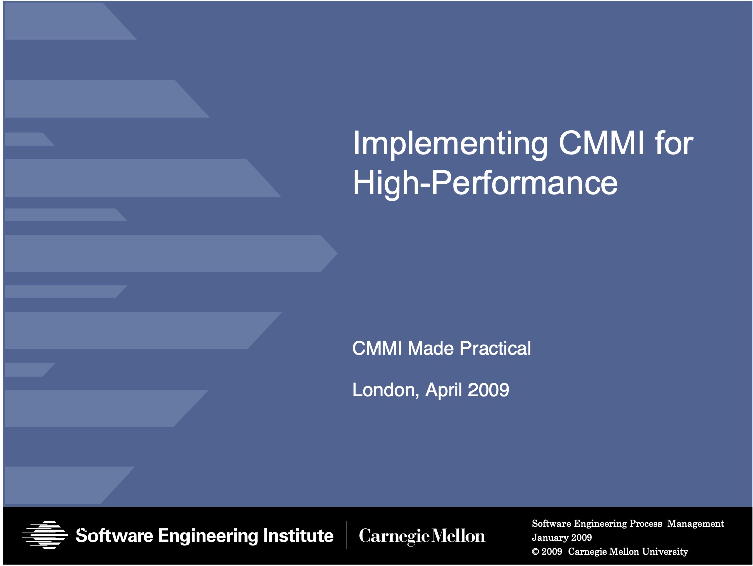 Implementing CMMI For High Performance SE Goldmine